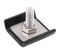 vidaXL 25x Set di Connettori per Griglie da Giardino Vite Dado Piastra Frontale e Contropiastra Giunto Rete Antiruggine Antracite in Acciaio Zincato