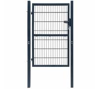 vidaXL Cancello Cancelletto Giardino 2D (Singolo) Grigio Antracite 106x230 cm
