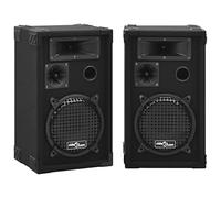 vidaXL 2x Altoparlanti da Palco Passivi HiFi Professionali Diffusori Acustici Casse Sistemi Impianti Audio Stereo Subwoofer Tecnologia Neri