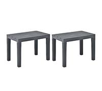 vidaXL Panchine da Giardino 2 pz Antracite in Plastica