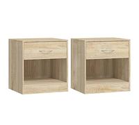 vidaXL 2X Comodini con Cassetto Rovere Mobiletto Mobile di Arredo Armadietto