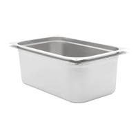 vidaXL 2x Contenitori Gastronorm Impilabili Universali Rettangolari Atossico Teglie Cucina GN 1/1 200 mm in Acciaio Inox Argento