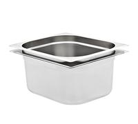 vidaXL 2x Contenitori Gastronorm Impilabili Universali Rettangolari Atossico Teglie Cucina GN 1/2 150 mm in Acciaio Inox Argento