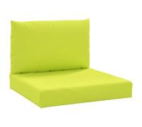 vidaXL 2X Cuscini per Divano su Pallet Spessi Eleganti Morbidi Resistenti Arredi per Esterni Tessili Decorativi Verde Brillante in Tessuto Oxford