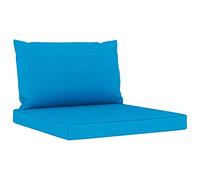vidaXL 2X Cuscini per Divano su Pallet Spessi Eleganti Morbidi Resistenti Arredi per Esterni Tessili Decorativi Azzurro in Tessuto Oxford