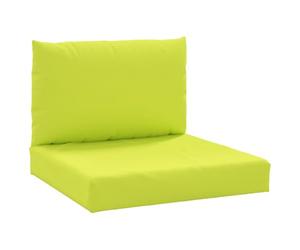 vidaXL 2X Cuscini per Divano su Pallet Spessi Eleganti Morbidi Resistenti Arredi per Esterni Tessili Decorativi Verde Brillante in Tessuto Oxford