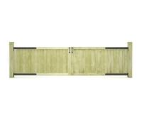 vidaXL 2X Legno Pino Impregnato Cancelli Giardino 300x75 cm Ingresso Recinto