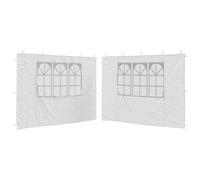 vidaXL 2X Parete per Tendostruttura in PE con Finestra Bianco Pannello Gazebo