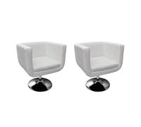 vidaXL Sgabelli da Bar 2 pz Bianchi in Similpelle