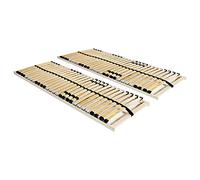 vidaXL Reti a Doghe 2 pz 7 Zone con 28 Doghe in Legno 80x200 cm