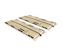vidaXL Reti a Doghe 2 pz 7 Zone con 28 Doghe in Legno 70x200 cm