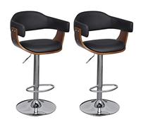 vidaXL 2X Sedia da Bar in Similpelle Regolabile con Schienale Sgabello Cucina