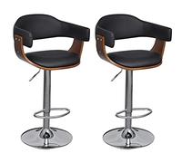 vidaXL 2X Sedia da Bar in Similpelle Regolabile con Schienale Sgabello Cucina