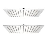 vidaXL 2X Soffione per Doccia a Pioggia in Acciaio Inossidabile Testa Doccia