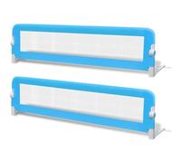 vidaXL 2x Sponde Letto per Sicurezza Bambini Blu 150x42 cm Protezioni Barriere