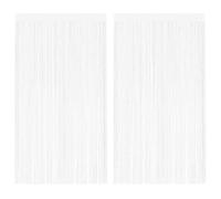 AX 2 Tende Fili Bianco Vetrina Porte 1x2.5m Finestre Tessuto Poliestere + 132398