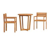 vidaXL Set da pranzo da giardino a 3 pz in Legno Massello di Acacia