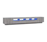 vidaXL Set Mobili TV 3 pz con Luci LED Grigio Sonoma Legno Multistrato