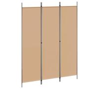 vidaXL Paravento a 3 pannelli Beige 150 x 200 cm Tessuto, Soggiorno, Paravento rettangolare moderno, Divider privacy, Tessuto, Decorazione interna