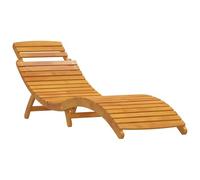 vidaXL 3 Pezzi Lettini con Tavolino in Legno Massello di Acacia