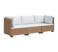 vidaXL 3 pz Set Lounge in Rattan con Cuscini GENDT Rattan naturale