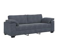 vidaXL Divano a 3 Posti Grigio Scuro 178 cm in Velluto, divano, divano a 3 posti, divano in velluto, divano, divano a tre posti