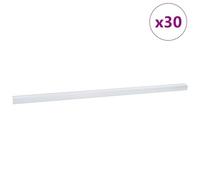 vidaXL 30 profili per gradini in alluminio a forma di L, colore argento da 67 cm, solo per interni, ideale per l'inverno e la primavera.