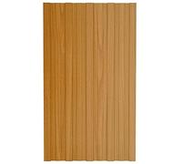 vidaXL 36 pannelli per tetto, lamiera trapezoidale, lamiera profilata, lamiera d'acciaio zincata, effetto legno, 80 x 45 cm