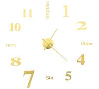 vidaXL Orologio da Parete 3D in Stile Moderno 100cm XXL Oro Decorazione Muro