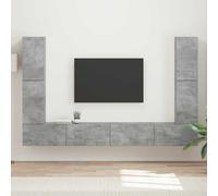 vidaXL 4 pcs Grigio cemento