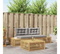 vidaXL 4 pcs Set di divani da esterno Poliestere Bianco