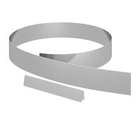 vidaXL 4 Pezzi Bordo Giardino in Acciaio Galvanizzato, 450 x 10 cm, Argento - Robusto e Durevole, Barriera Resistente per Terrazze e Patii, Recinzione e Divisore