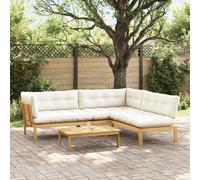 vidaXL 4 Pezzo Unità di divano pallet da giardino