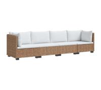 vidaXL 4 pz Set Lounge in Rattan con Cuscini GENDT Rattan naturale