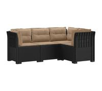 vidaXL 4-Zits Tuin Sofa met Kussens Rattan Look PP Antraciet