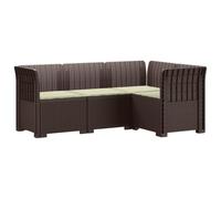 vidaXL 4-Zits Tuin Sofa met Kussens Rattan Look PP Bruin