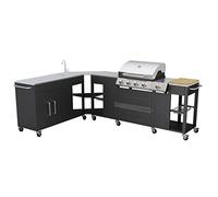 Barbecue a gas montana, cucina portabile 4 bruciatori +1