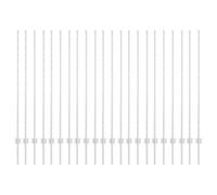 vidaXL Pali di recinzione 44 pz U-Channel Argento 180 cm Acciaio