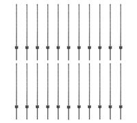 vidaXL 44 Pz Posti per Recinti Grigi U-Channel in Acciaio Durevole da Esterno, Altezza 1m - Perfetti per Recinti, Giardini e Confini
