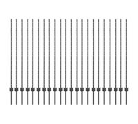 vidaXL Pali di recinzione 44 pz U-Channel Grigio 180 cm Acciaio