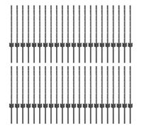 vidaXL 44 pz Posti per Recinzione U-Channel Grigio 100 cm in Acciaio - Una Soluzione Robusta per recintare Giardini, Terreni e confini. Perfetto per Creare dà Un Effetto separatore o Una barriera nel