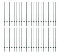 vidaXL Pali di recinzione 44 pezzi U-Channel Verde 180 cm Acciaio