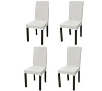 vidaXL 4x Coprisedie Elastiche Eleganti Lavabili Moderne Riunioni Feste Copertura di Protezione per Sedie Vestisedia Fodera Spandex Crema