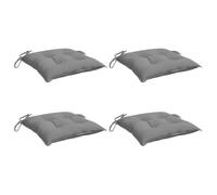 vidaXL 4x Cuscini per Sedie da Giardino Eleganti Morbidi Resistenti Arredi per Esterni Tessili Decorativi Grigi 40x40x7 cm in Tessuto Oxford