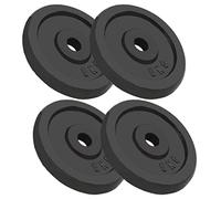 AX Kit 4pz 4 Dischi Pesi Manubri Ghisa ø21cm Nero Palestra Benessere News 91392
