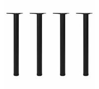 vidaXL 4X Gambe Tavolo Ferro Nere Altezza Regolabile Triangolari Piedi Mobili