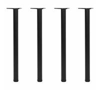 vidaXL 4X Gambe Tavolo Ferro Nere Altezza Regolabile Triangolari Piedi Mobili