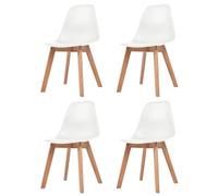 vidaXL 4x Sedie Sala da Pranzo Bianche Seggiole Sgabelli Tavolo Cucina Salotto