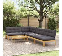 vidaXL 5 Pezzo Unità di divano pallet da giardino