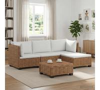 vidaXL 5 pz Set Lounge in Rattan con Cuscini GENDT Rattan naturale